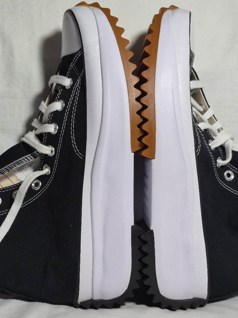 Converse Run Star Hike Black White High Sneakers Shoes 166800C Size M 10 W 11.5 - Picture 12 of 16
